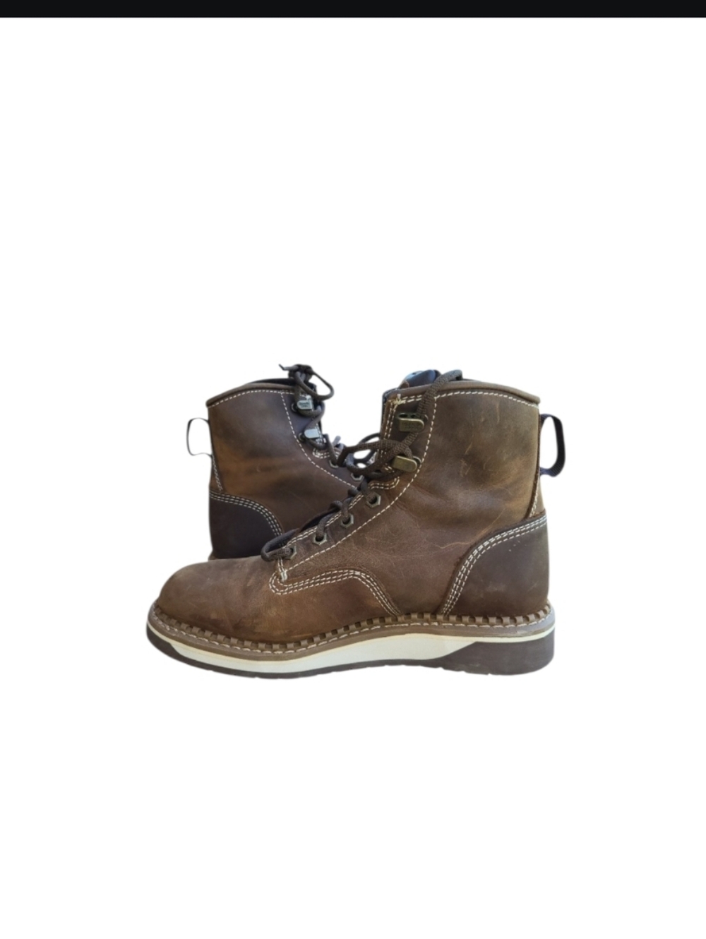 Georgia Boot Amp Brown Leather Work Safety Electric Fire Utility Boot Women 7.5 - Picture 3 of 14